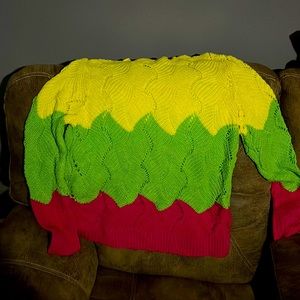 Womens multi colored sweater